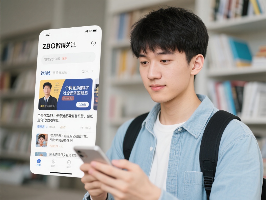 另一个案例是大学生小张，他主要使用ZBO智博关注与